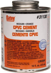 Oatey - 16 oz Medium Bodied Cement - Orange, Use with CPVC & CTS up to 6" Diam - Eagle Tool & Supply