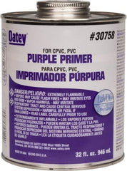 Oatey - 32 oz All Purpose Primer/Cleaner - Purple, Use with PVC & CPVC - Eagle Tool & Supply