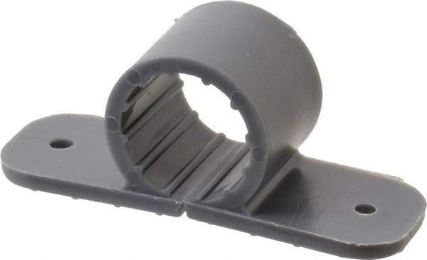 Oatey - 1/2" Pipe, Standard Pipe Clamp - Gray, Polypropylene - Eagle Tool & Supply