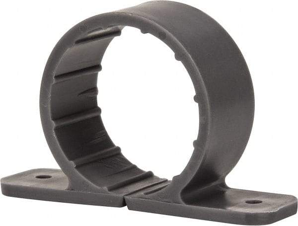 Oatey - 1-1/2" Pipe, Standard Pipe Clamp - Gray, Polypropylene - Eagle Tool & Supply