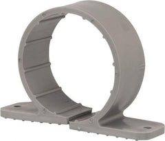 Oatey - 2" Pipe, Standard Pipe Clamp - Gray, Polypropylene - Eagle Tool & Supply