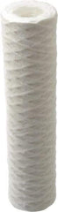 Parker - 2-1/2" OD, 1µ, Cotton String-Wound Cartridge Filter - 10" Long - Eagle Tool & Supply