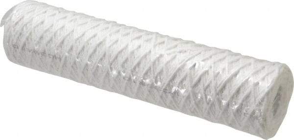 Parker - 2-1/2" OD, 1µ, Acetate Cotton String-Wound Cartridge Filter - 10" Long - Eagle Tool & Supply