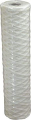 Parker - 2-1/2" OD, 1µ, Cotton String-Wound Cartridge Filter - 10" Long - Eagle Tool & Supply