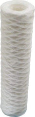 Parker - 2-1/2" OD, 1µ, Polypropylene Cotton String-Wound Cartridge Filter - 10" Long - Eagle Tool & Supply