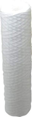 Parker - 2-1/2" OD, 50µ, Polypropylene Cotton String-Wound Cartridge Filter - 10" Long - Eagle Tool & Supply