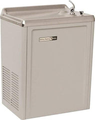 Halsey Taylor - 4 GPH Cooling Capacity Compact Flush Wall Mounted Water Cooler & Fountain - Vinyl Cabinet, 230 Watts, 2.5 Full Load Amperage, 0.16 hp - Eagle Tool & Supply