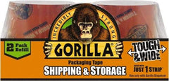 Gorilla Tape - 2-7/8" x 30 Yd Clear Acrylic Adhesive Packaging Tape - BOPP Film Backing, 3.4 mil Thick, 44 Lb Tensile Strength - Eagle Tool & Supply