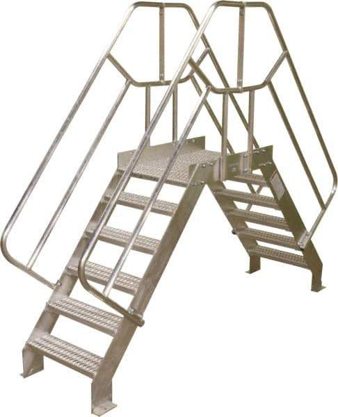 Cotterman - 75" 5 Step Crossover Bridge - Crossover, 500 Lb Capacity, 40" Base Width x 32" Base Depth, Grip Strut - Eagle Tool & Supply