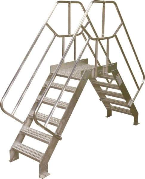 Cotterman - 65" 4 Step Crossover Bridge - Crossover, 500 Lb Capacity, 40" Base Width x 32" Base Depth, Grip Strut - Eagle Tool & Supply
