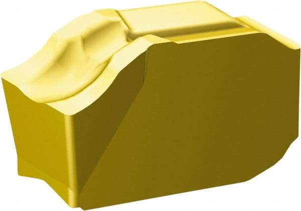 Sandvik Coromant - QDF CM 1135 Grade, 0.0984" Cutting Width, Carbide Cutoff Insert - 0.0079" Cnr Rad, TiCN/Al2O3/TiN Coated - Eagle Tool & Supply