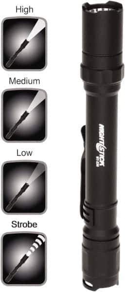 Bayco - LED Bulb, Industrial/Tactical Flashlight - Black Aluminum Body, AA Batteries - Eagle Tool & Supply