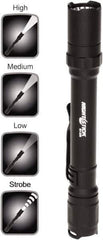 Bayco - LED Bulb, Industrial/Tactical Flashlight - Black Aluminum Body, AA Batteries - Eagle Tool & Supply