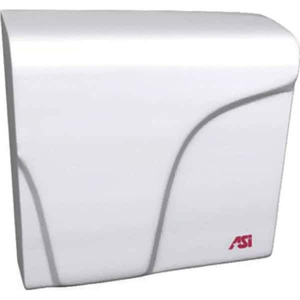 ASI-American Specialties, Inc. - 1800 Watt White Finish Electric Hand Dryer - 115-240 Volts, 15 Amps, 11-3/8" Wide x 11-7/32" High x 3-7/8" Deep - Eagle Tool & Supply