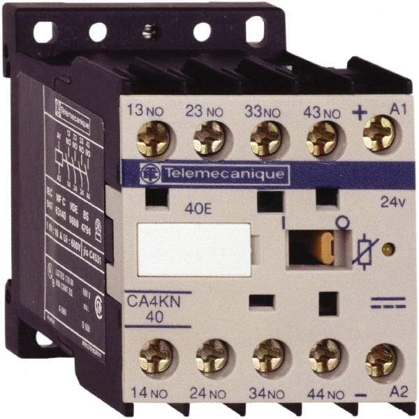 Schneider Electric - 3NO/NC, 24 VDC Control Relay - 17 V - Eagle Tool & Supply