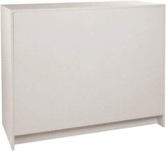 ECONOCO - 3 Shelf, Closed Shelving Wrap Counter - 20 Inch Wide x 20 Inch Deep x 38 Inch High, White - Eagle Tool & Supply