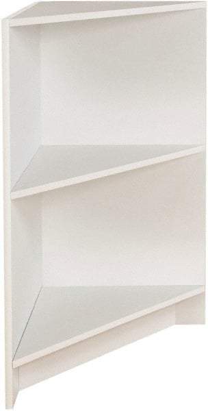 ECONOCO - 1 Shelf, Closed Shelving Corner Block - 20 Inch Wide x 20 Inch Deep x 38 Inch High, White - Eagle Tool & Supply
