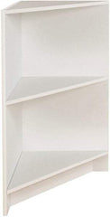 ECONOCO - 1 Shelf, Closed Shelving Corner Block - 20 Inch Wide x 20 Inch Deep x 38 Inch High, White - Eagle Tool & Supply