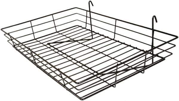 ECONOCO - 4-1/2 High, Open Shelving Accessory/Component - Semi-Gloss Finish, 24" Long, Use with Wire Grid Panels - Eagle Tool & Supply