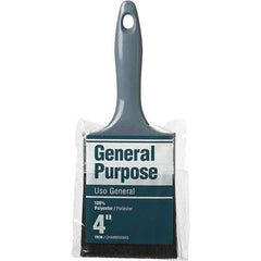 Rubberset - 4" Flat Synthetic Trim Brush - Plastic Beavertail Handle - Eagle Tool & Supply