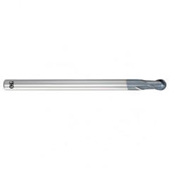 .6mm Dia. - 40mm OAL - Carbide - Ball End HP End Mill-2 FL - Eagle Tool & Supply