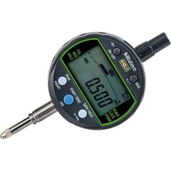Mitutoyo - 0 to 1/2" Range, 0.00005, 0.0001 & 0.0005" Graduation, Electronic Drop Inidicator - Lug Back, 0.0001" Accuracy, LCD Display, Inch & Metric - Eagle Tool & Supply