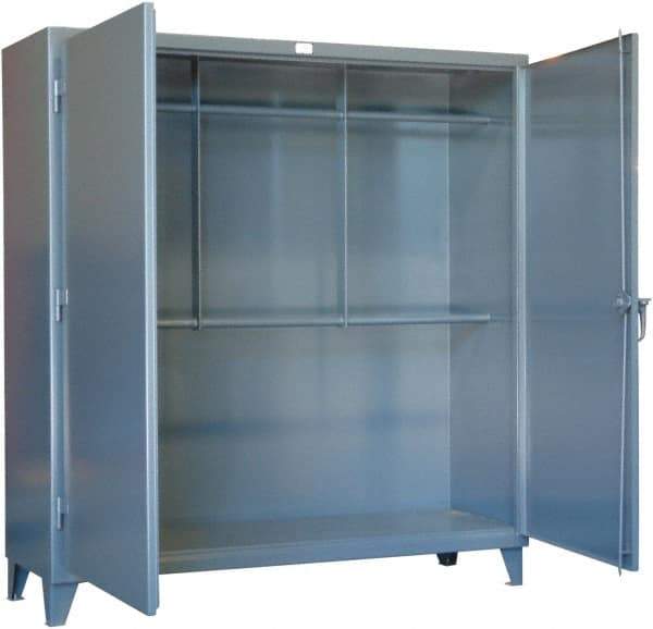 Strong Hold - Locking Storage Cabinet - Steel, 72" Wide x 24" Deep x 78" High, Dark Gray - Eagle Tool & Supply