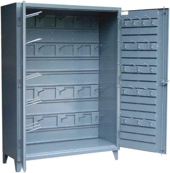 Strong Hold - Locking Storage Cabinet - Steel, 72" Wide x 24" Deep x 78" High, Dark Gray - Eagle Tool & Supply
