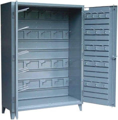 Strong Hold - Locking Storage Cabinet - Steel, 72" Wide x 24" Deep x 78" High, Dark Gray - Eagle Tool & Supply