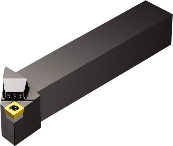 Sandvik Coromant - SCLC, Right Hand Cut, -5° Lead Angle, 16mm Shank Height x 16mm Shank Width, Neutral Rake Indexable Turning Toolholder - 100mm OAL, CCMT 09 T3 08 Insert Compatibility, Series CoroTurn 107 - Eagle Tool & Supply