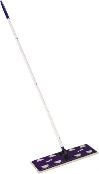 Swiffer - Green & Silver Mop - 17" Long x 5" Wide Head, 46" Long Handle, Microfiber Head - Eagle Tool & Supply