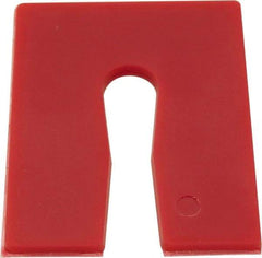 Precision Brand - 504 Piece, 3" Wide x 4" Long Polystyrene Slotted Shim - Blue, ±10% Tolerance - Eagle Tool & Supply