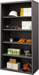 Durham - 4 Shelves, 5,400 Lb Capacity, Closed Shelving System - 36" Wide x 18" Deep x 72" High, Gray - Eagle Tool & Supply