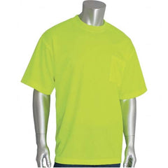PIP - Size 5XL Hi-Vis Yellow High Visibility Short Sleeve T-Shirt - Eagle Tool & Supply