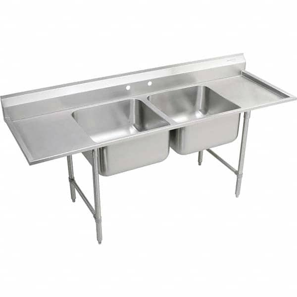 ELKAY - Stainless Steel Sinks Type: Scullery Sink Outside Length: 77-1/4 (Inch) - Eagle Tool & Supply