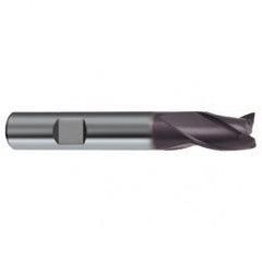 8mm Dia. x 58mm Overall Length 3-Flute Square End Solid Carbide SE End Mill-Weldon Shank-Center Cut-Firex - Eagle Tool & Supply
