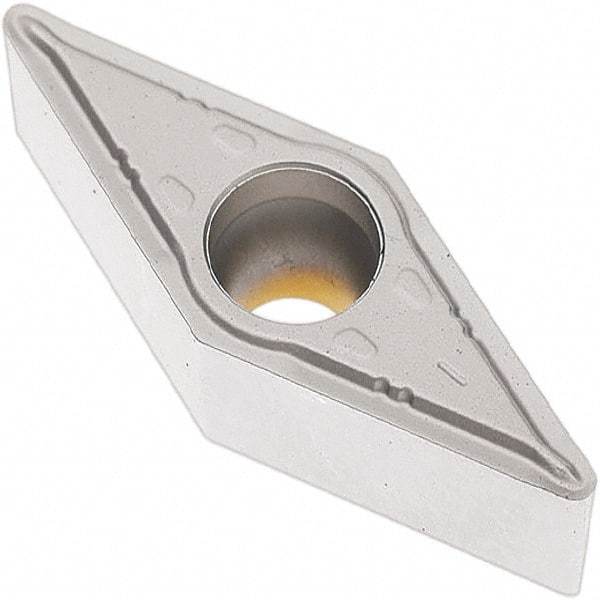 Seco - VBMT332 F1 Grade TP1501 Carbide Turning Insert - Al2O3 Finish, 35° Diamond, 3/8" Inscr Circle, 3/16" Thick, 1/32" Corner Radius - Eagle Tool & Supply
