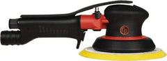 Chicago Pneumatic - 12,000 OPM, 16 CFM Air Consumption, 90 psi Air Pressure, Palm Air Orbital Sander - Round Pad, Hook & Loop Backing, 1/4" Inlet - Eagle Tool & Supply