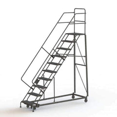 TRI-ARC - Rolling & Wall Mounted Ladders & Platforms Type: Stairway Slope Ladder Style: Rolling Safety Ladder - Eagle Tool & Supply
