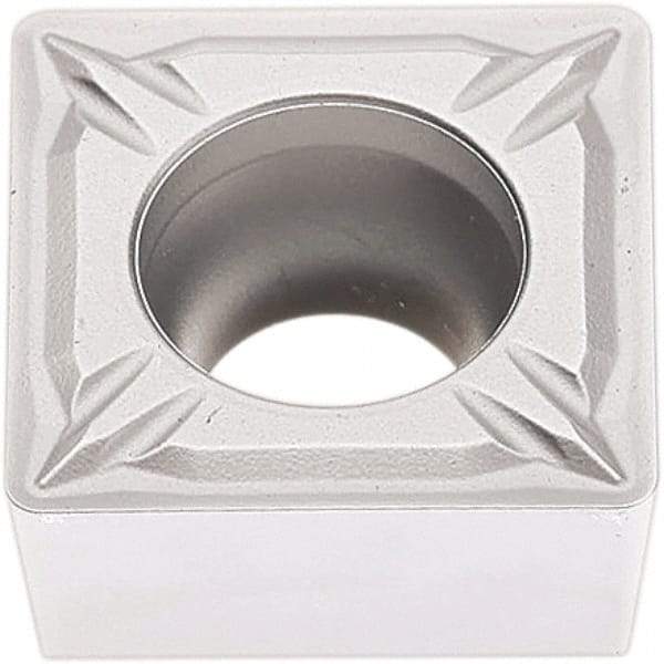 Seco - SCMT32.51 MF2 Grade TP2501 Carbide Turning Insert - Al2O3 Finish, 90° Square, 3/8" Inscr Circle, 5/32" Thick, 1/64" Corner Radius - Eagle Tool & Supply