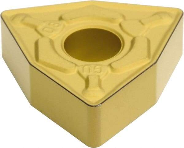 Sumitomo - WNMG432 EGU Grade AC610M Carbide Turning Insert - Al2O3 Finish, 80° Trigon, 1/2" Inscr Circle, 3/16" Thick, 1/32" Corner Radius - Eagle Tool & Supply