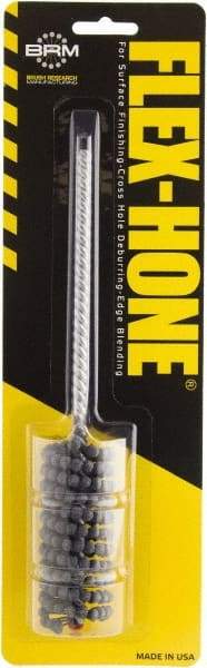 Brush Research Mfg. - 15/16" to 1-1/8" Bore Diam, 60 Grit, Aluminum Oxide Flexible Hone - Coarse, 8" OAL - Eagle Tool & Supply