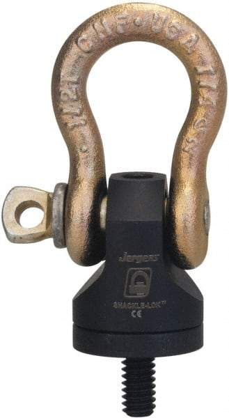 Jergens - 4,000 Lb Load Capacity Hoist Ring - 5/8 - 11 Thread, 3/4" Thread Length, Alloy Steel - Eagle Tool & Supply
