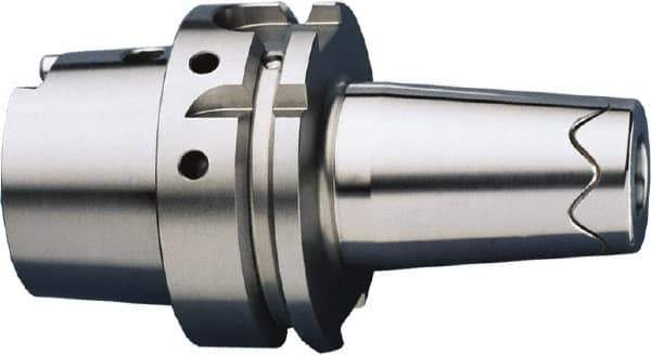 HAIMER - 1" Hole Diam, HSK63A Taper Shank Shrink Fit Tool Holder & Adapter - 5.12" Projection, 1.73" Nose Diam, 2.28" Clamping Depth, 25,000 RPM, Through Coolant - Exact Industrial Supply
