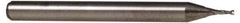 Accupro - 0.007", 0.021" LOC, 1/8" Shank Diam, 1-1/2" OAL, 2 Flute, Solid Carbide Square End Mill - Single End, Uncoated, Spiral Flute, 30° Helix, Centercutting, Right Hand Cut, Right Hand Flute, Series Miniature - Eagle Tool & Supply