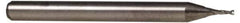 Accupro - 0.025", 2 Flute, Single End, Solid Carbide, 0.005" Corner Radius End Mill - 1-1/2" OAL, 30° Helix, Right Hand Flute, 0.075" LOC, Right Hand Cut - Eagle Tool & Supply