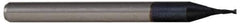 Accupro - 0.007", 0.021" LOC, 1/8" Shank Diam, 1-1/2" OAL, 2 Flute, Solid Carbide Square End Mill - Single End, AlTiN Finish, Spiral Flute, 30° Helix, Centercutting, Right Hand Cut, Right Hand Flute, Series Miniature - Eagle Tool & Supply