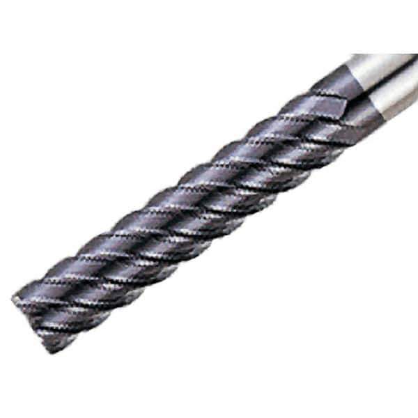 Iscar - 8mm, 36mm LOC, 8mm Shank Diam, 90mm OAL, 6 Flute, Solid Carbide Square End Mill - Single End, TiAlN Finish, Spiral Flute, 45° Helix, Right Hand Cut, Right Hand Flute - Eagle Tool & Supply