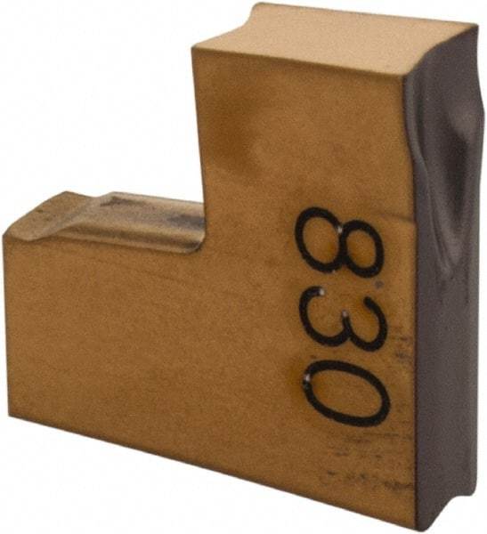 Iscar - TAG2 JS IC830 Grade, 0.0787" Cutting Width, Carbide Cutoff Insert - Neutral Lead Angle, 0.0008" Cnr Rad, TiAlN Coated, Single End - Eagle Tool & Supply