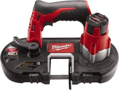 Milwaukee Tool - 12 Volt, 27-1/2" Blade, 280 SFPM Cordless Portable Bandsaw - 1-5/8" (Round) & 1-5/8 x 1-5/8" (Rectangle) Cutting Capacity, Battery Not Included - Eagle Tool & Supply